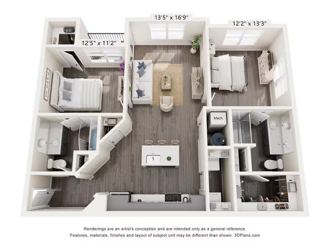 Unit U-3303 U-3305 floor plan