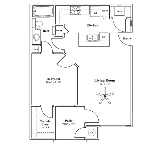 1x1 Small 2005 floor plan