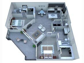 B3 2x2 A-3008 floor plan