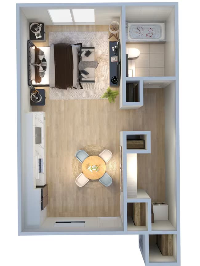 Unit AUCMKT 3414 floor plan