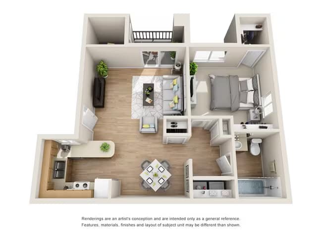 1x1 156 floor plan
