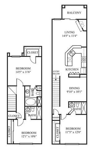 Unit 2051 2051 floor plan