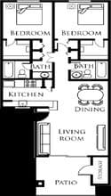 2B Sophisticated 14103 floor plan