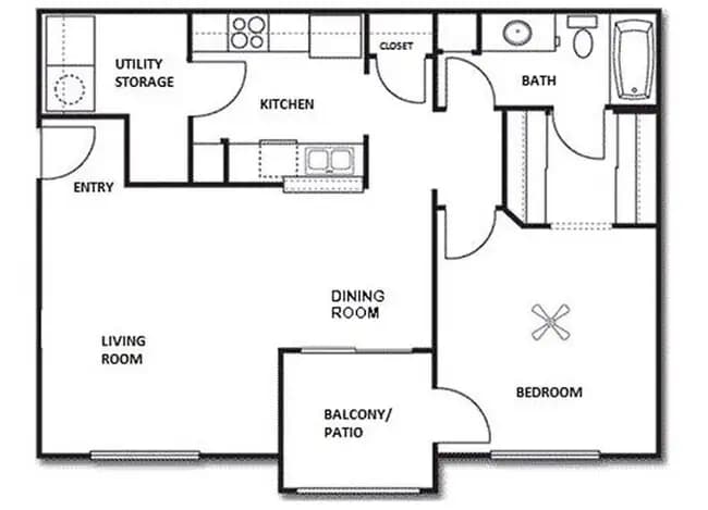 Unit 1092 3060 floor plan