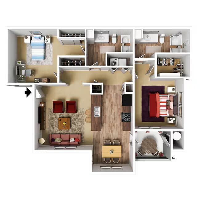 Unit 3-222 1-207 floor plan