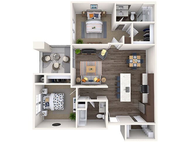 2x2-1048 3040 floor plan