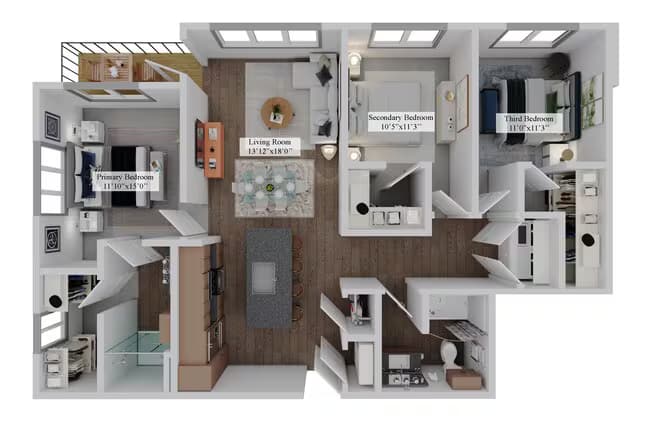 Unit 2227 2227 floor plan