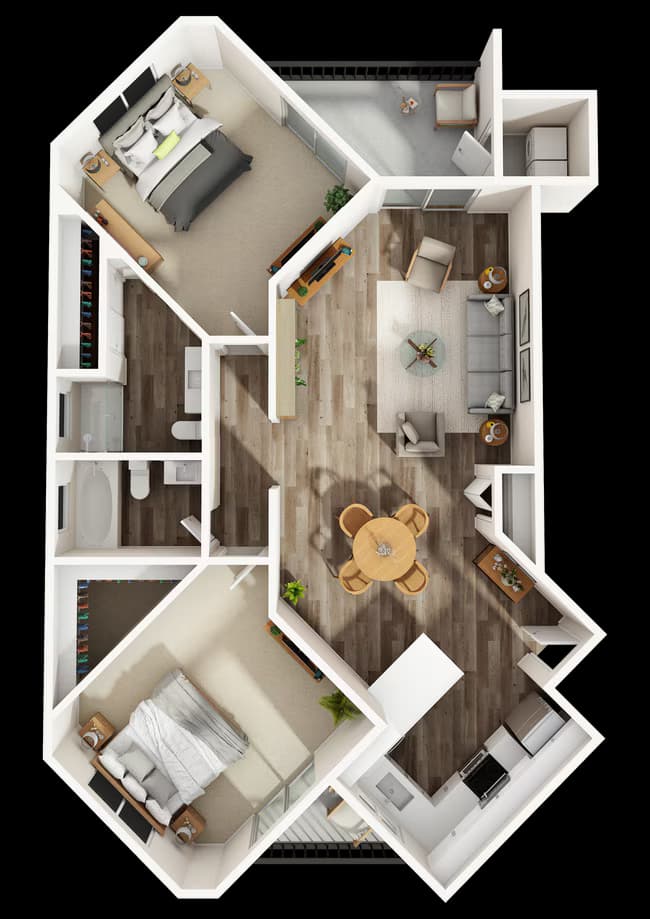 2x2 Small W/D 2006 floor plan