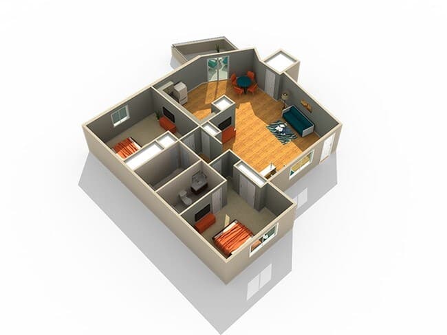 Unit AUCMYM 1-215 floor plan