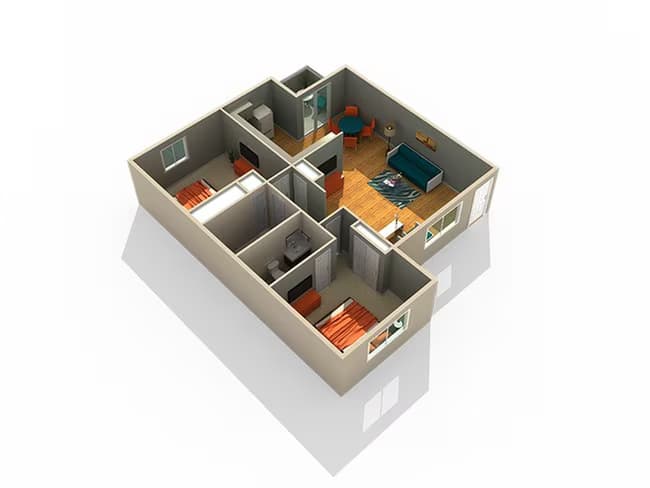 Unit AUCMUW 1-130 floor plan