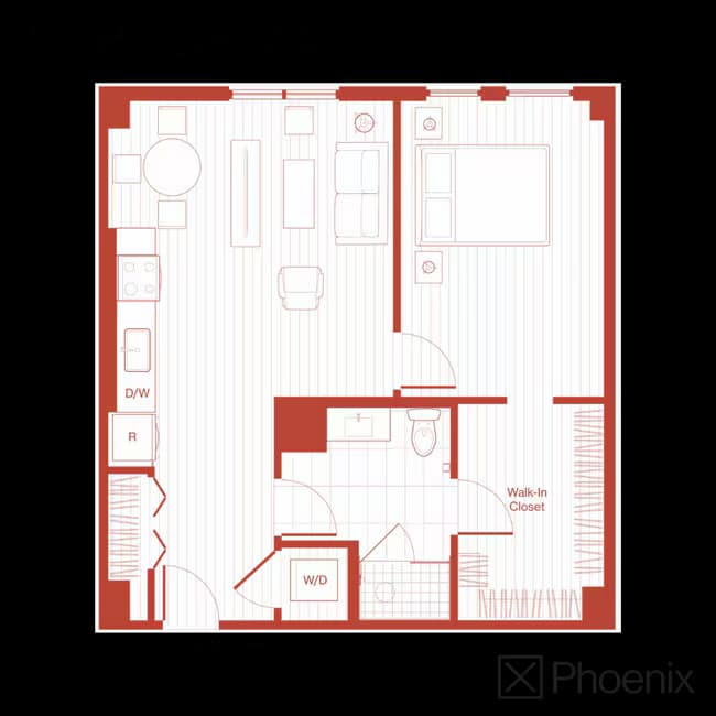 1 Bedroom - A5 X Phoenix-1119 floor plan