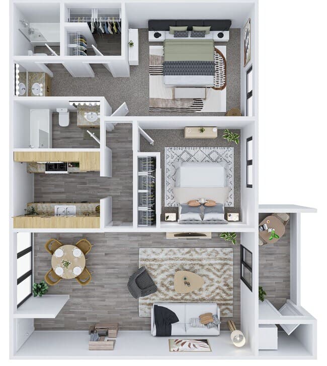 Two Bedroom 6202 floor plan