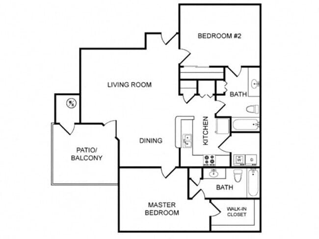 2 Bedroom 229 floor plan