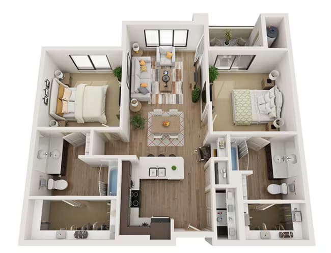 2x2-1076 3021 floor plan