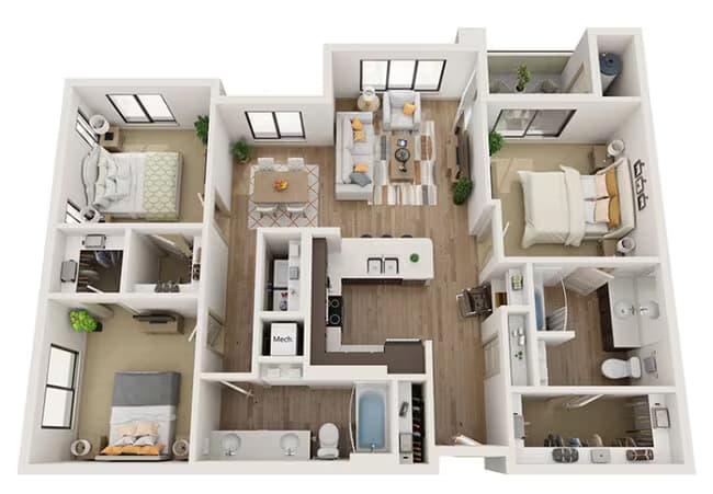 3x2-1310 3009 floor plan