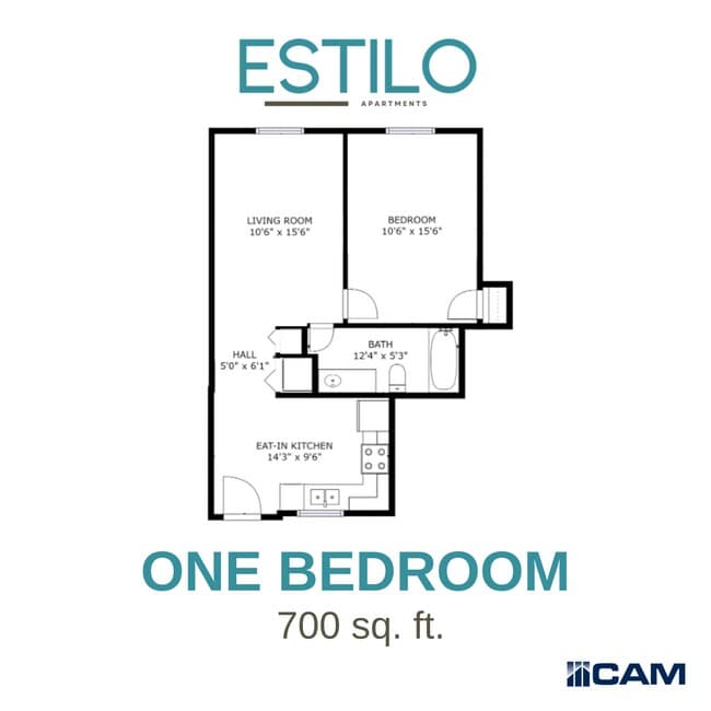 One Bedroom floor plan