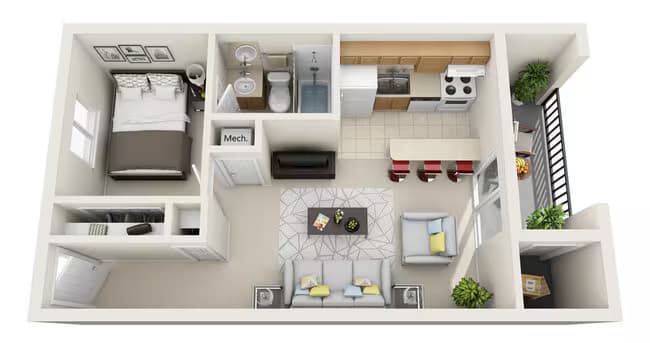 Unit 158B 260A floor plan