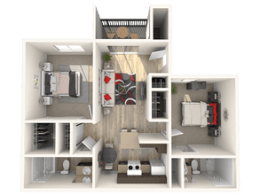 Ponderosa- 2BD x 2BA 2097 floor plan