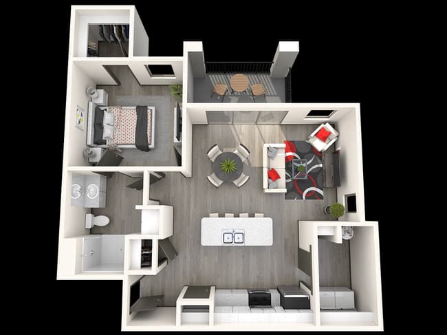 1x1 1066 floor plan