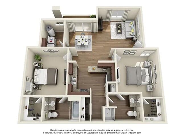 Unit AUCMLZ 1012 floor plan