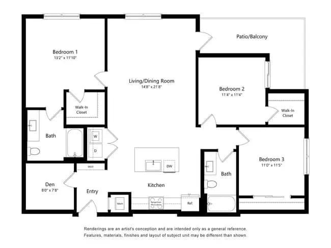 Unit 1069 1069 floor plan