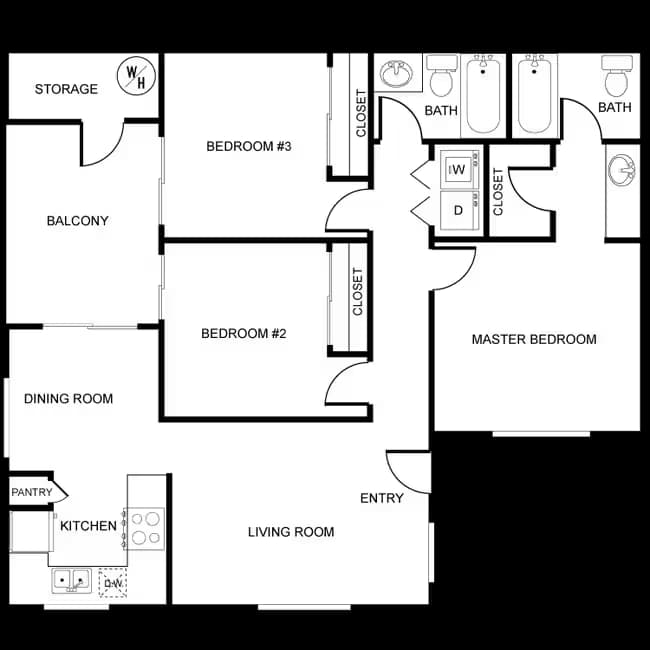 Unit AUCMPK 248 floor plan