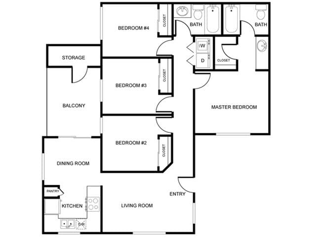 4x2 U WD 236 floor plan