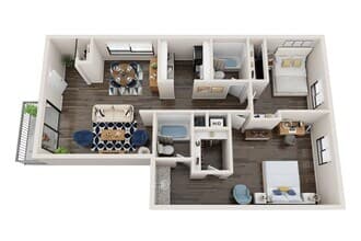 B2: 2 Bed 2 Bath 13-204 floor plan
