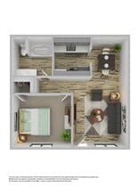 One Bedroom Classic 0257 floor plan