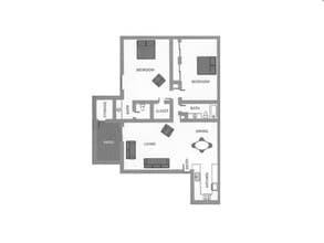 Two Bedroom Two Bath 260 floor plan
