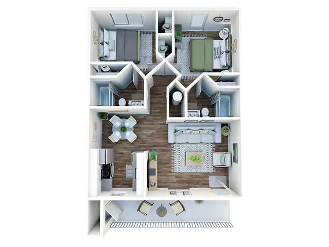 760 2 Bed 2 Bath - Renovation 1120 floor plan