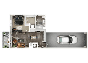 A1 + Garage 1036 floor plan