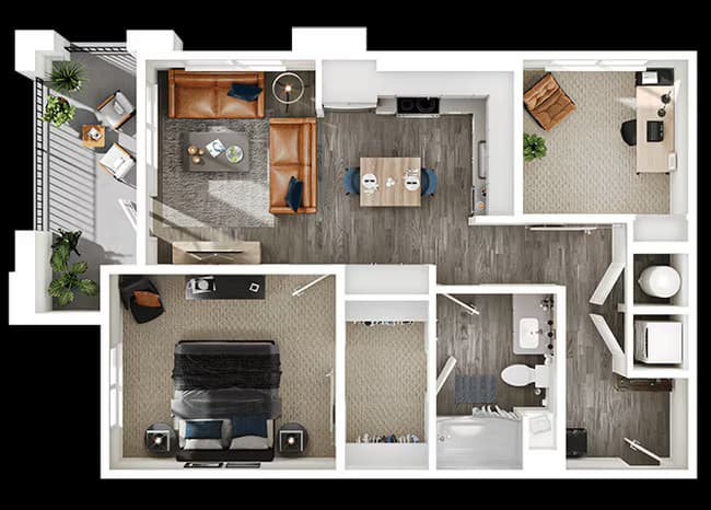 A4 + Den 3002 floor plan