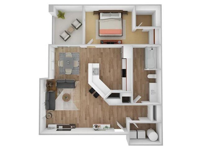 1 Bedroom C 136 floor plan