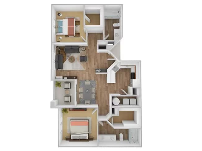 2 Bedroom R 164 floor plan