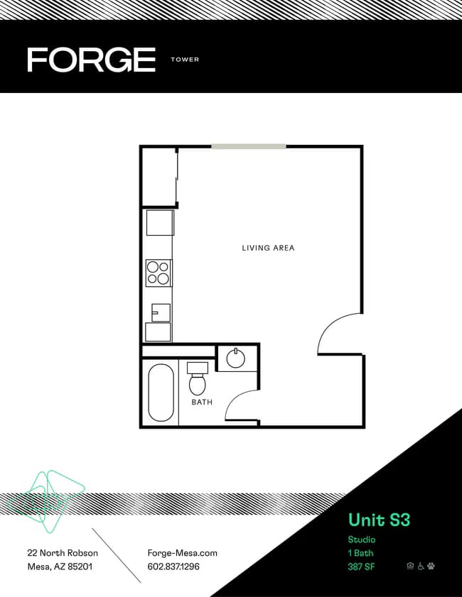 Studio 914 floor plan