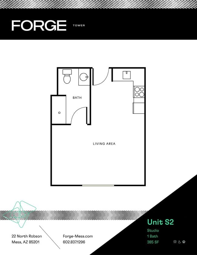 Studio 1103 floor plan