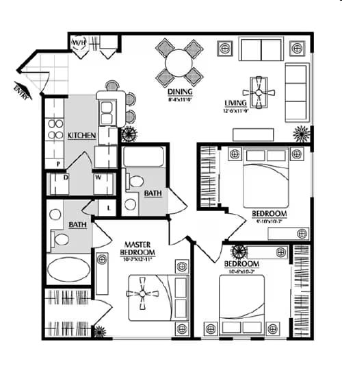 Unit 1009 1009 floor plan