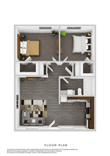 Two Bedroom, One Bath 209 floor plan