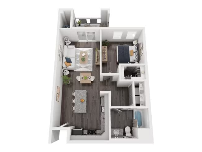 Unit 2007 1040 floor plan