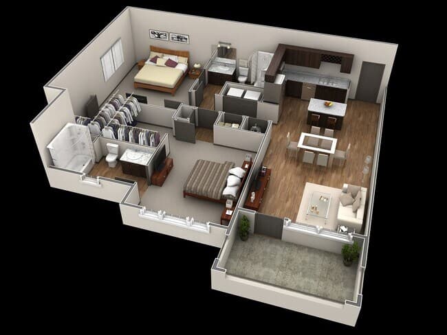 2 BR Premier Summit 3047 floor plan