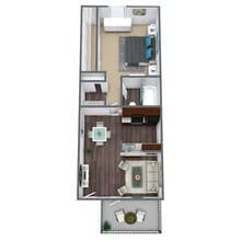 A1: 1 Bed 1 Bath 1153 floor plan