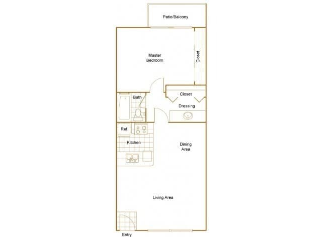 1x1 Small 7001-209 floor plan