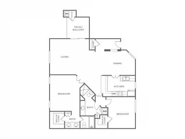 2E - Sophisticated 1-1004 floor plan