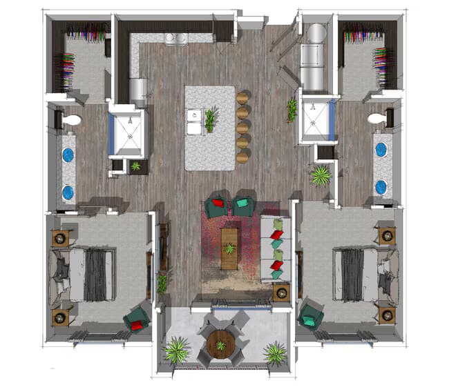 Unit 4034 3026 floor plan