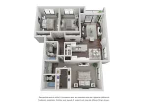 Three Bedroom, Two Bath 2190 floor plan