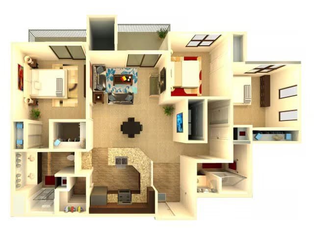 Unit S2051 S1004 floor plan