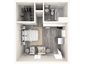 Studio 829-3 floor plan