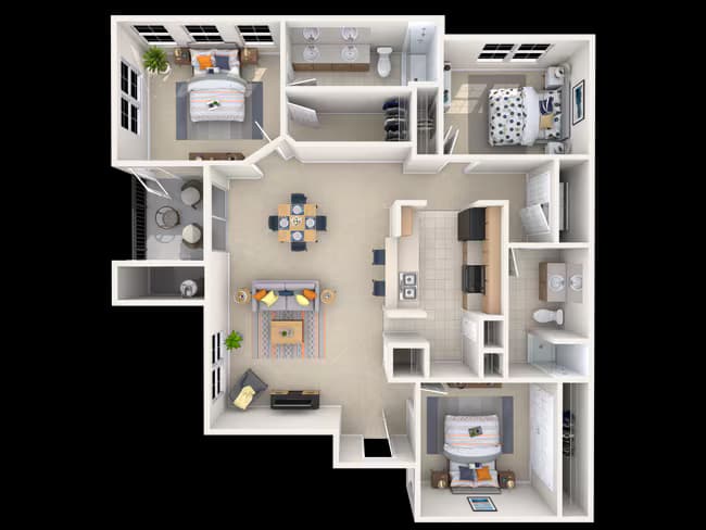 Unit 2425 3628 floor plan