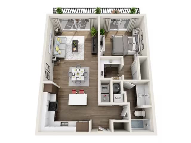 1E Building A-4123 floor plan